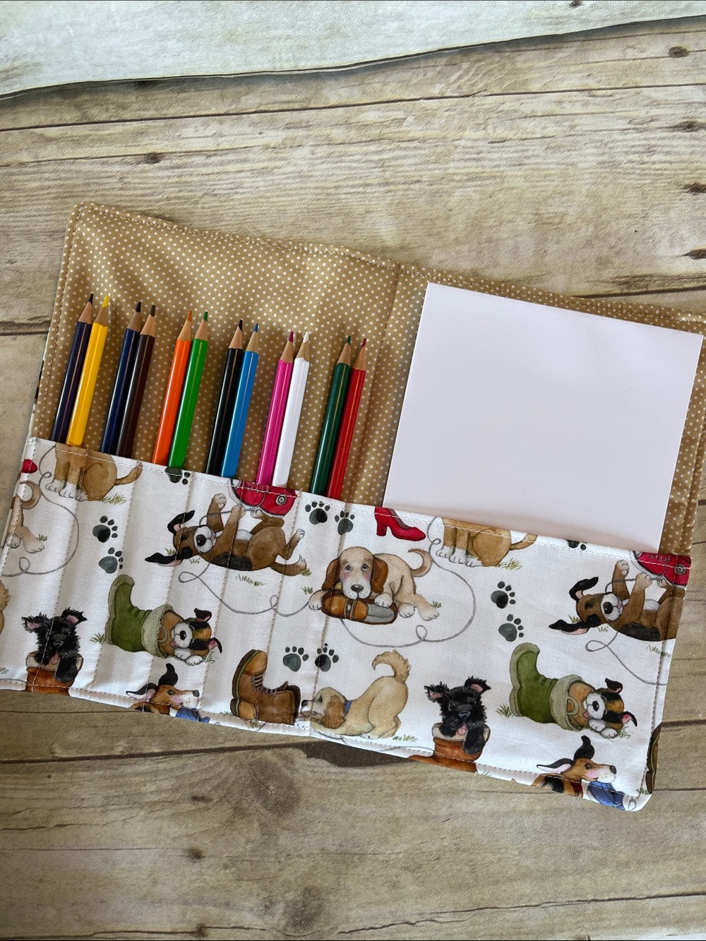Art Portfolio: Kids Travel Colored Pencil Set - Gift for Artists Playful Pups - Picture 11 of 11